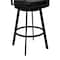 Armen Living Frisco 30" Bar Height Barstool in Matte Black Finish with Black Faux Leather and Gray Walnut LCFRBAGWVB30 - alternate 5